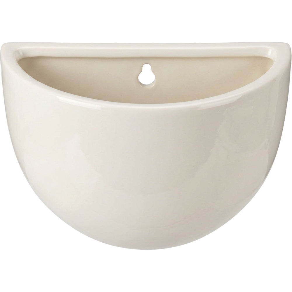 Ymxvd Half Moon Ceramic Wall Planter White 7 in