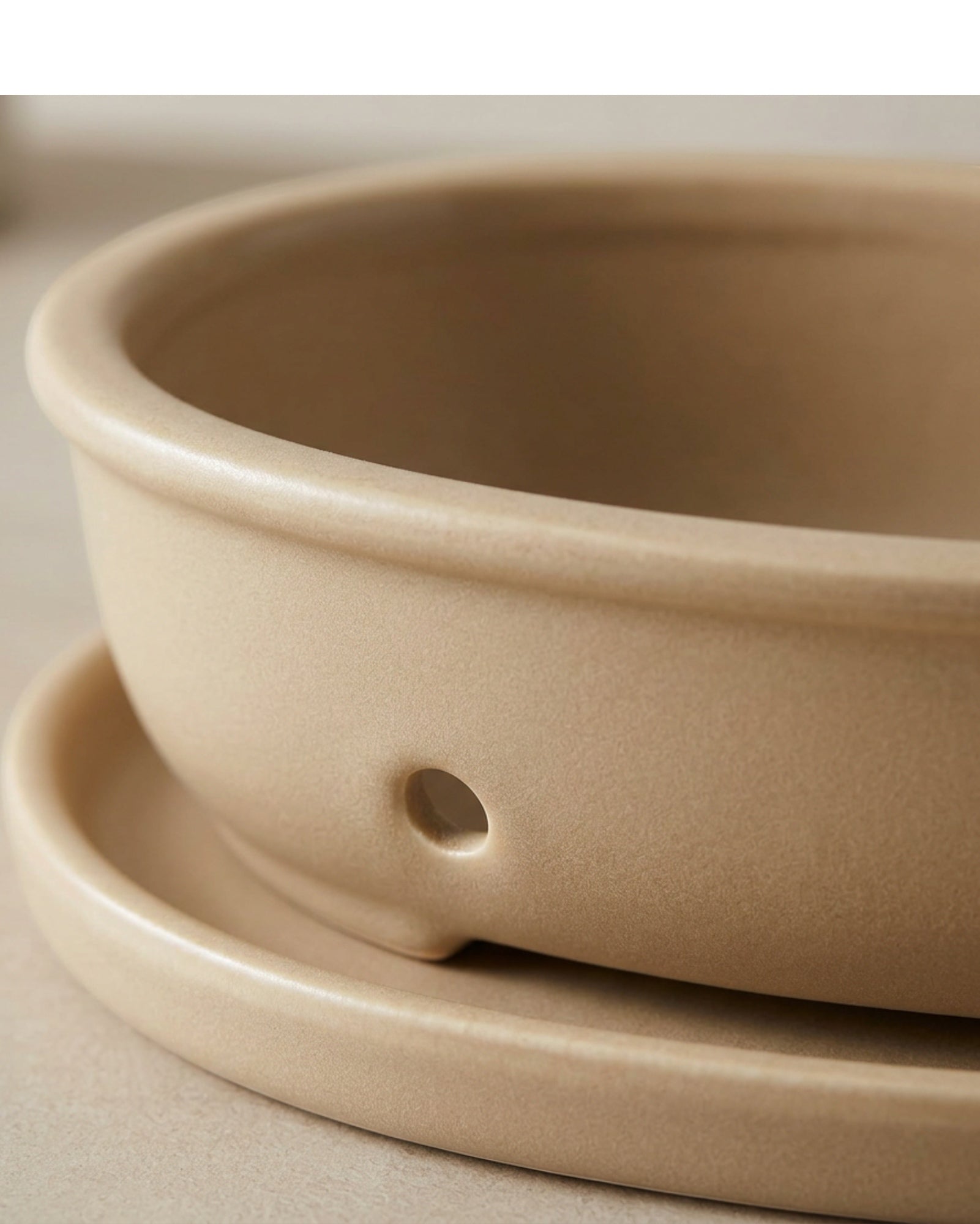 Ymxvd Oval Ceramic Trough Planter Sand 10 in